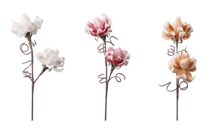 Flowers ramo 2 fiori artificiali H97 cm- --Plastica