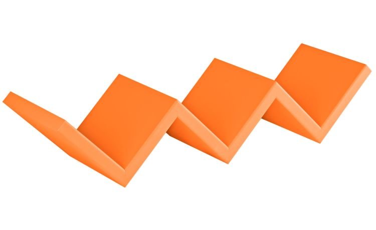 Saetta mensola in mdf arancione 56x15,5 cm