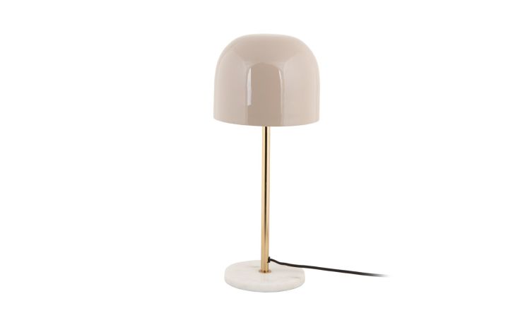 Manta lampada da tavolo smaltata grigia h50 cm--Grigio-Ferro