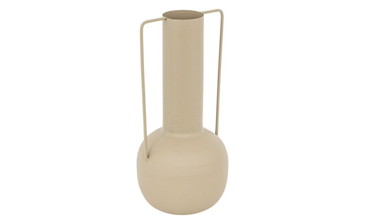 Sylvain vaso in metallo beige h20 cm--Beige-Metallo