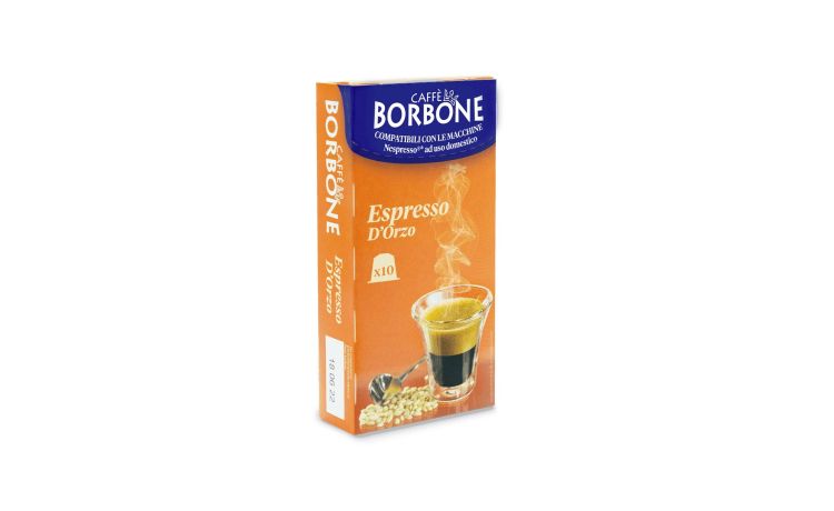 Borbone Box 10 Capsule caffè Espresso d&#039;orzo-compatibili Nespresso