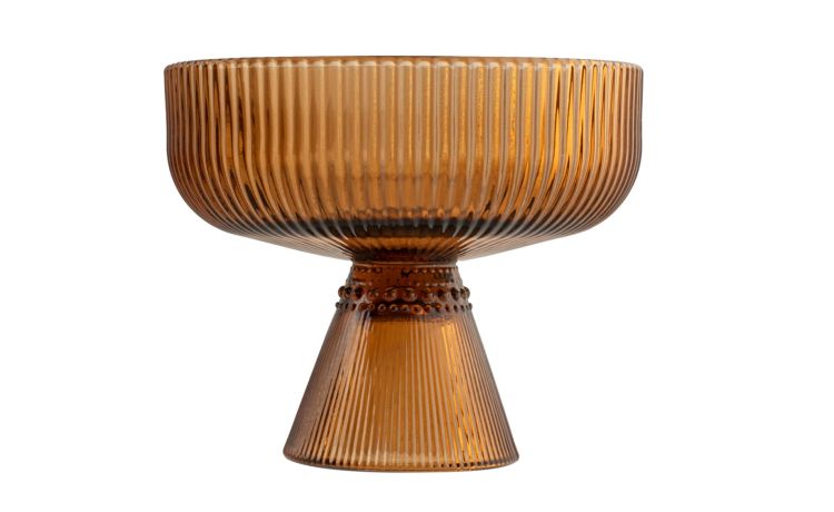 Penoy amber coppa in vetro con piede 33 cl