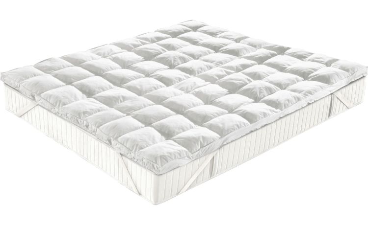 topper matrimoniale piumella 170x200H5 cm--Bianco--5 cmx170 cm