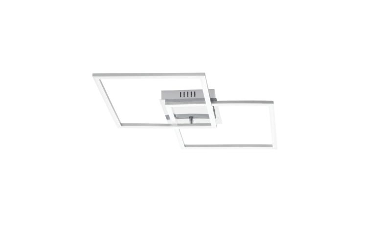 Palmaves plafoniera LED in metallo cromato 28W- -Cromo-Metallo-6 cmx66 cm
