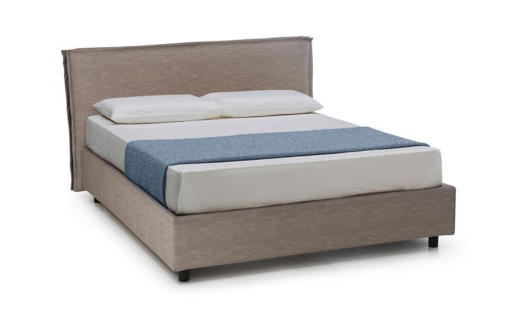Reef letto matrimoniale contenitore comfort beige-In similpelle