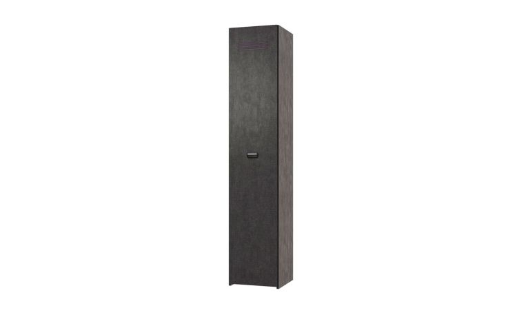 Street armadio portland grigio 1 anta destra  -In pannello melaminico-Pietra scura-Pannello melaminico-238 cmx45 cm