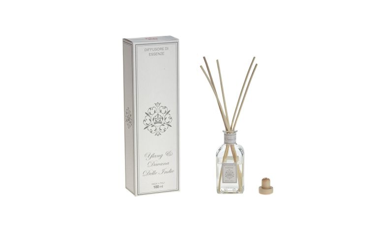 Ylang e Davana diffusore d&#039;essenza- -Trasparente-Vetro-12 cmx5 cm