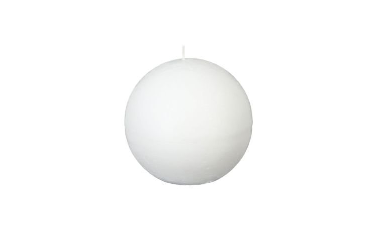 Lysa candela sferica bianca Ø10 cm