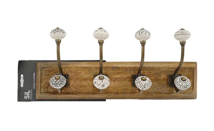 Wood barra appendiabiti per muro vintage--Legno-Legno-12 cmx44 cm