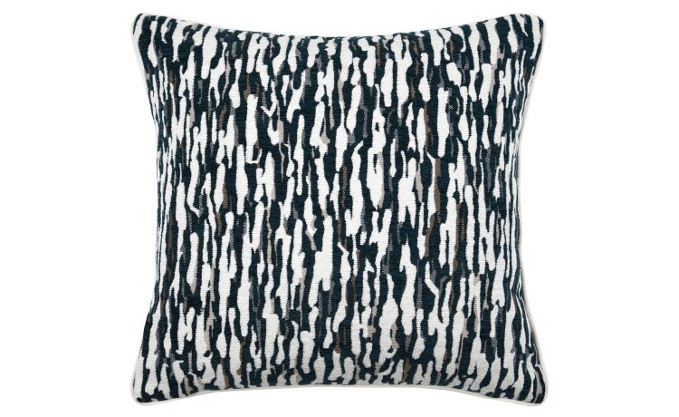 Denali cuscino in velluto blu e bianco 45x45 cm--Blu-Poliestere-45 cmx45 cm
