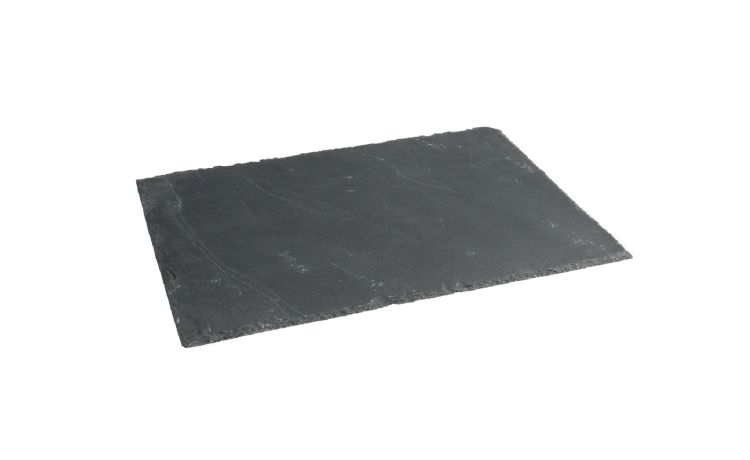 Tagliere in ardesia grigio scuro 30x40 cm- -Grigio scuro-Ardesia-40 cmx30 cm