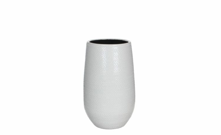Gabriel vaso H35 cm in ceramica bianca