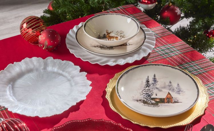 Royal sottopiatto perlato in plastica Ø33 cm - -Bianco-Plastica