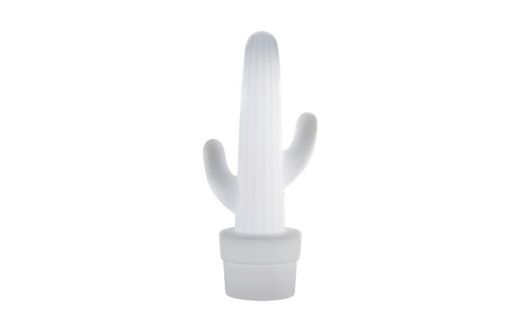 Kaktus piantana da esterno LED 35W h100 cm- -Bianco-Polipropilene-100 cmx44 cm