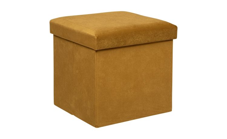 Lilou pouf in mdf ocra 40x40 cm--Giallo-Mdf