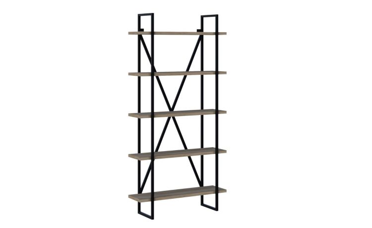 Vela libreria 4 vani rovere--Legno-Ferro-180 cmx86 cm