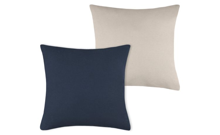 Duo cuscino blu 50x50 cm--Blu-Cotone-50 cmx50 cm