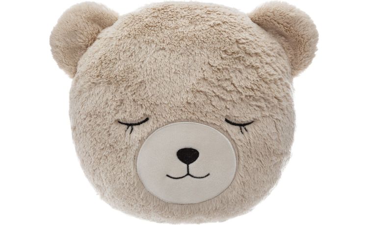 Bear Fur cuscino per camerette beige Ø28 cm- -Beige-Poliestere-28 cmx28 cm