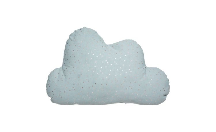 Nuvola cuscino in cotone azzurro 35x40 cm