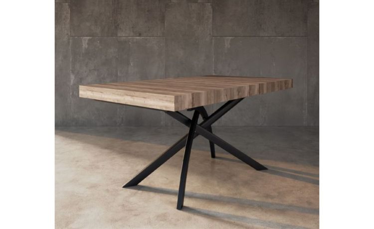 Bridge tavolo allungabile grafite/rovere rustico---Nobilitato-75 cmx160 cm