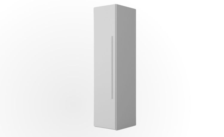 Cabrio armadio 1 anta bianco L.49-L.49xP.62xH.208 cm-Legno bianco-Pannello ecologico-208 cmx49 cm